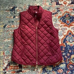 Burgundy Quilted Vest